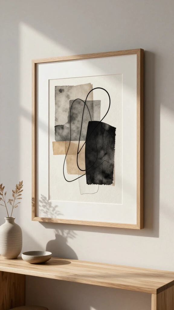 Minimalist newspaper line art collage