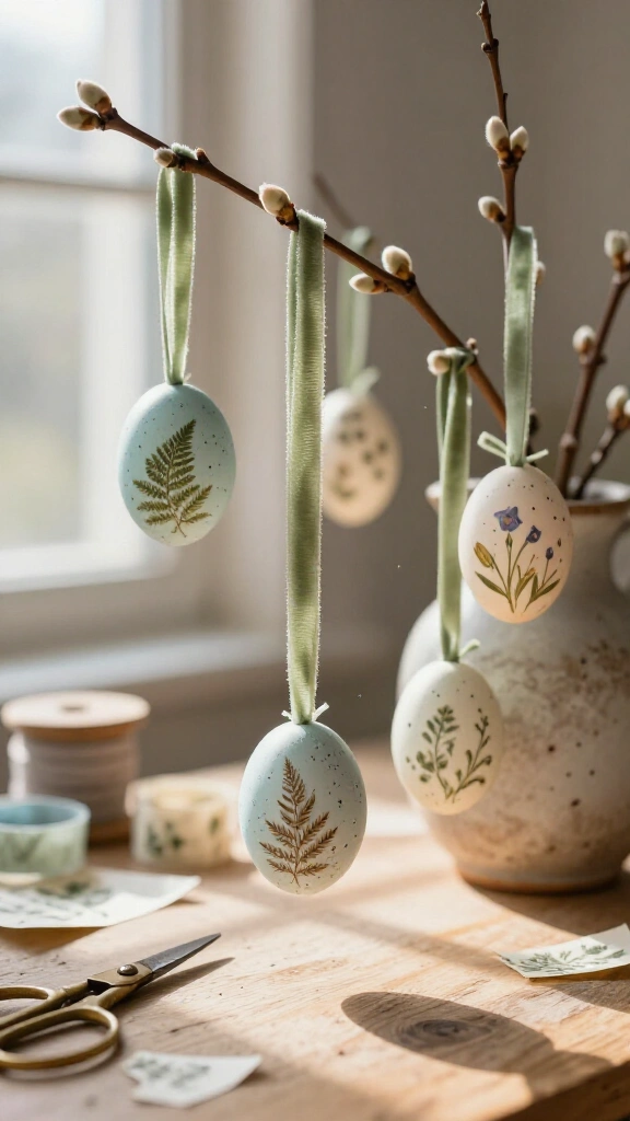Vintage-Style Botanical Easter Eggs