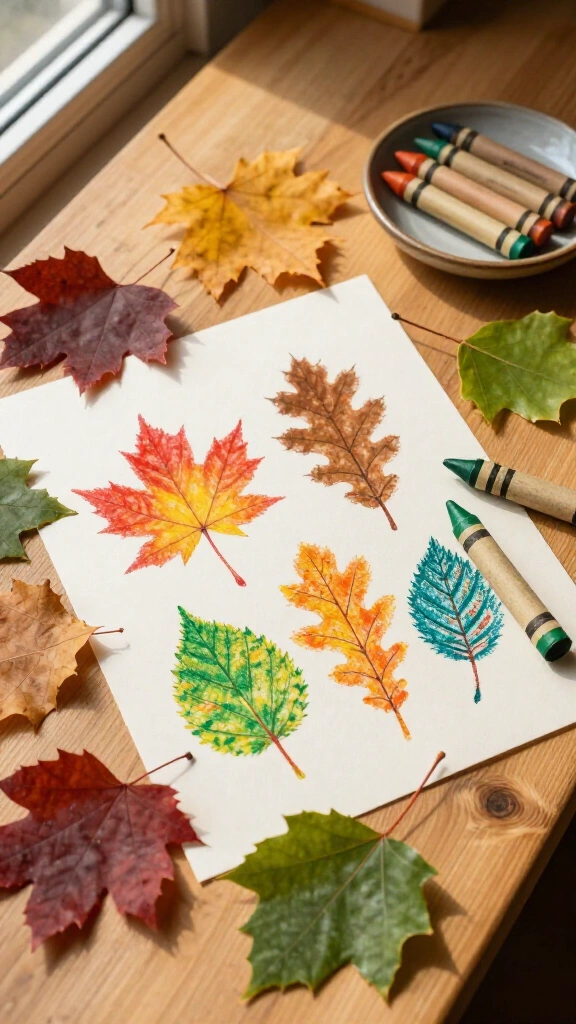 Nature Leaf Rubbing Art