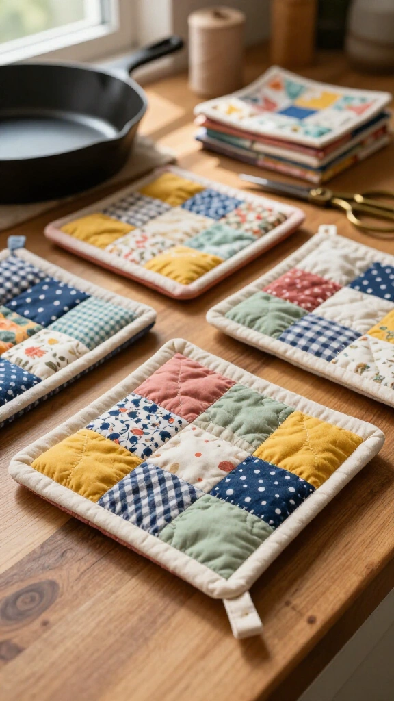 Patchwork Quilted Pot Holders