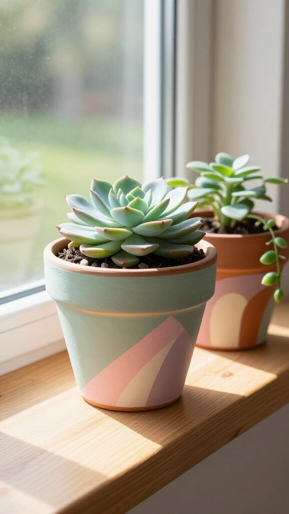 Hand-Painted Terracotta Plant Pots