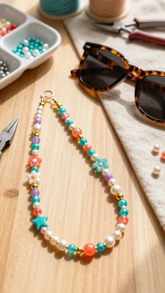 DIY Beaded Sunglasses Straps