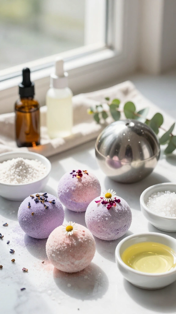 DIY Fizzy Aromatherapy Bath Bombs