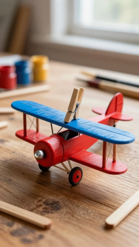 Vintage Biplane Model