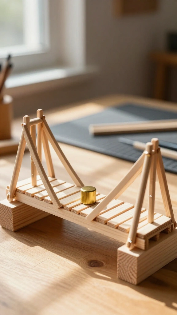 Popsicle Stick Truss Bridge