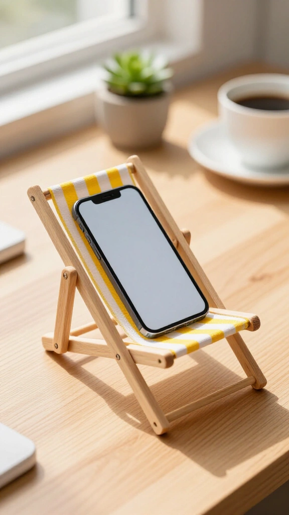 Mini Deck Chair Phone Stand
