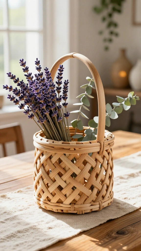 Decorative Woven Flower Basket