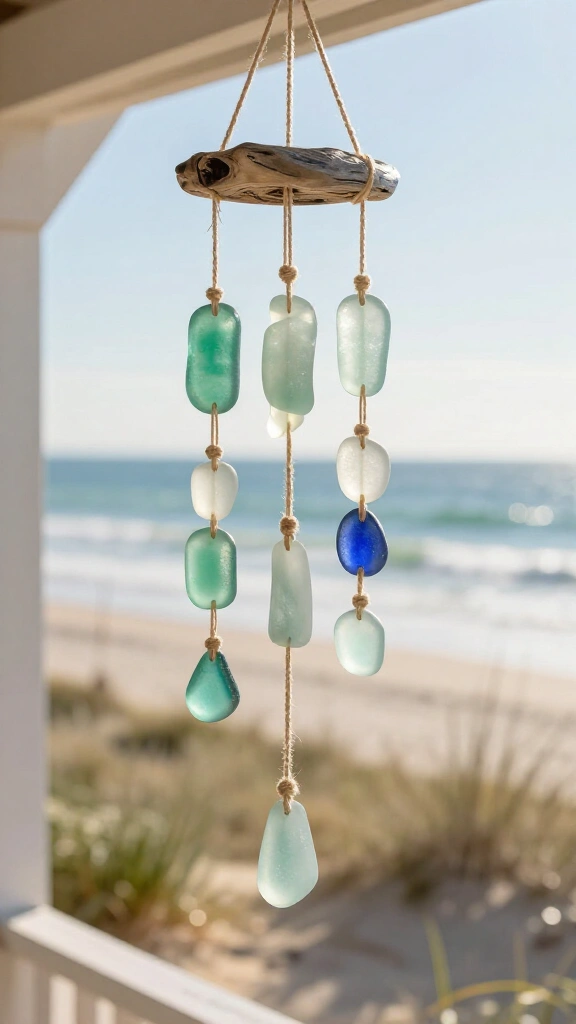 Coastal Sea Glass Wind Chimes