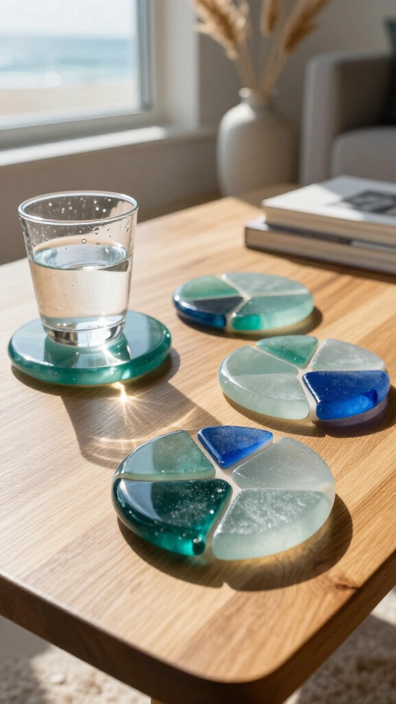 Ocean-Inspired Sea Glass Coasters