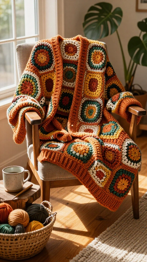 Hexagon "Campfire" Cardigan