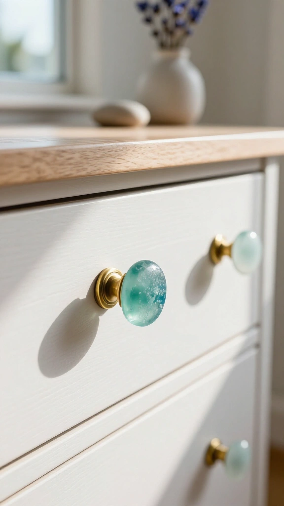 Beach Glass Drawer Pulls & Knobs