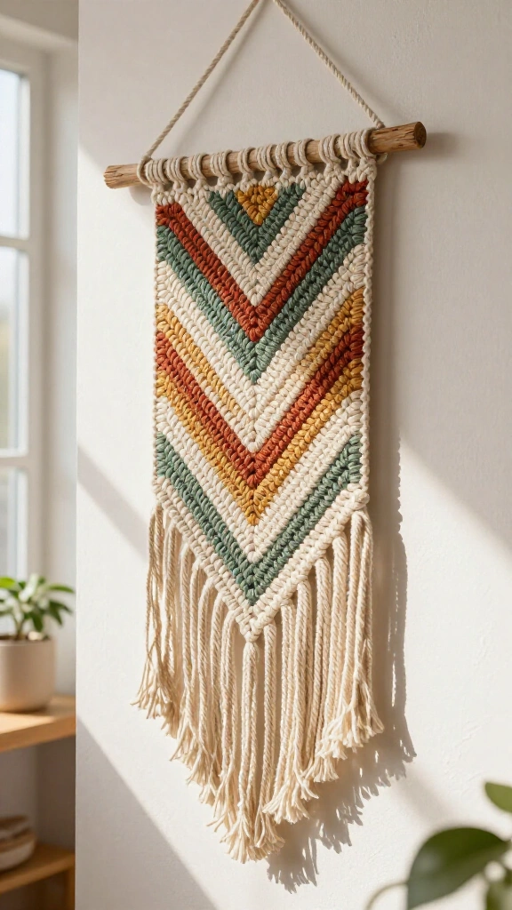 Macrame-Look Wall Hanging