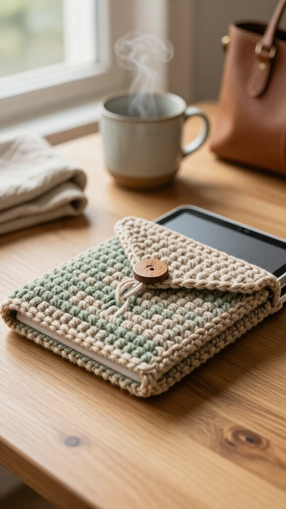 Buttoned Book & Tablet Sleeve