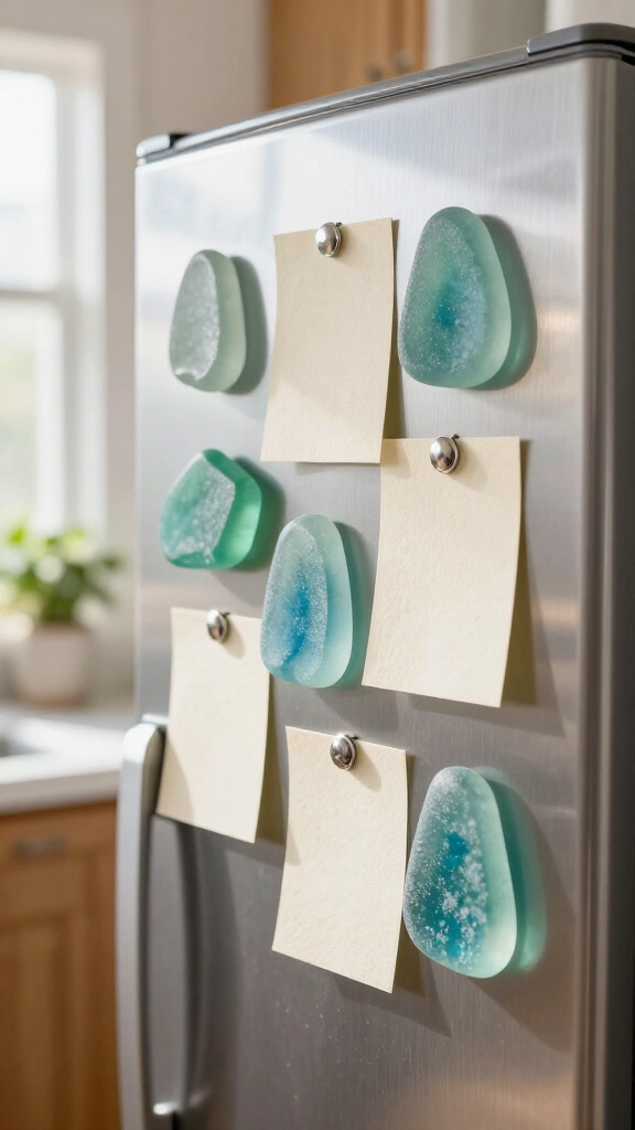 Sea Glass Magnets for the Refrigerator