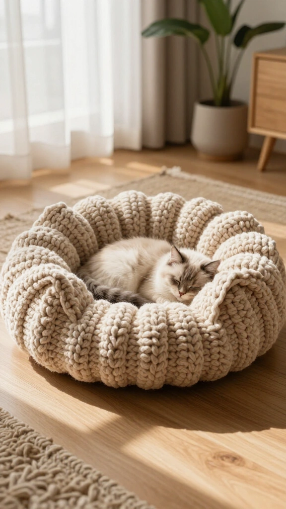 Snuggly Donut Pet Bed