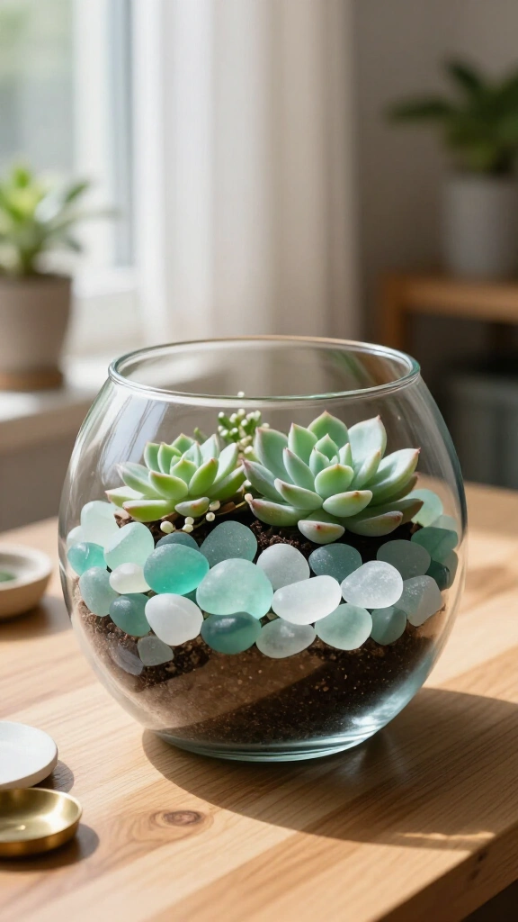 Sea Glass Terrarium Landscape