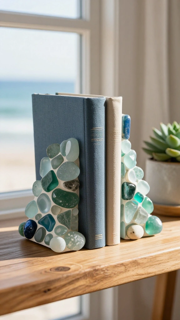 Sea Glass Bookends