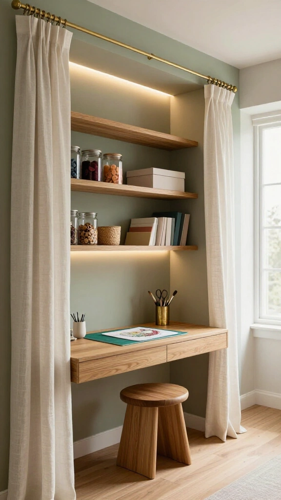 Custom closet-to-office "cloffice" conversion