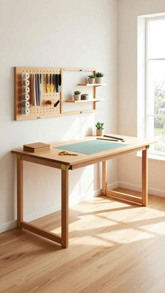 Fold-down wall Murphy table