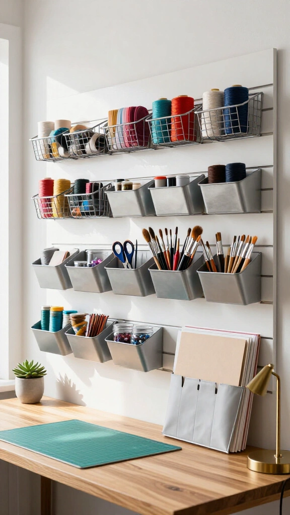 Wall-mounted slatwall system
