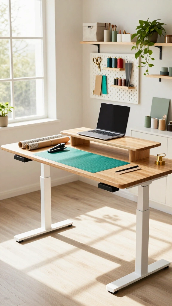 Dual-height sit-stand work hub