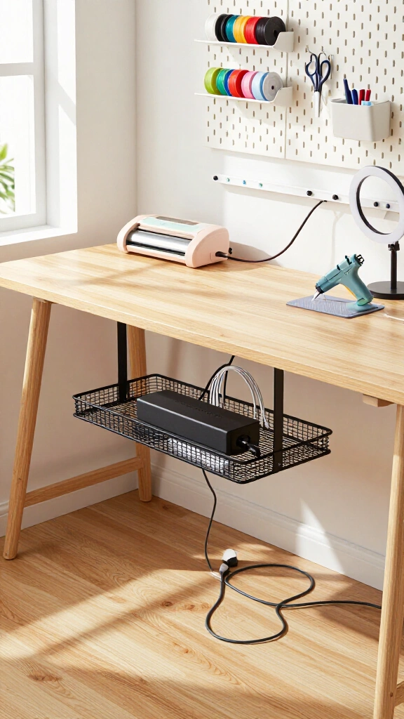 Hidden cord management channels