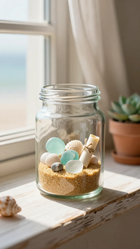 Miniature Beach Keepsake Jar
