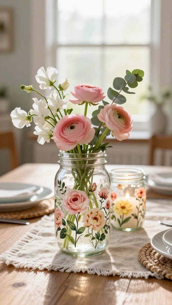 Decoupage Floral Centerpiece