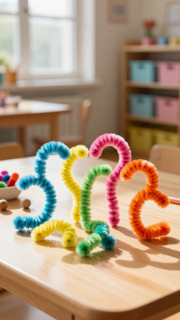 Alphabet Pipe Cleaner Sculptures