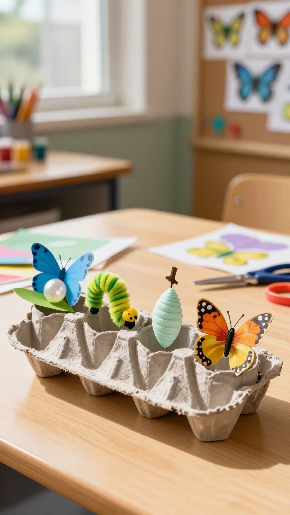 Egg Carton Butterfly Life Cycle