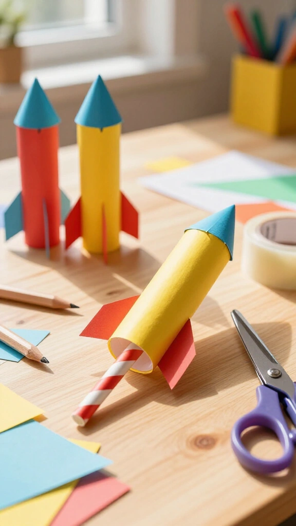 Straw Rocket Launchers