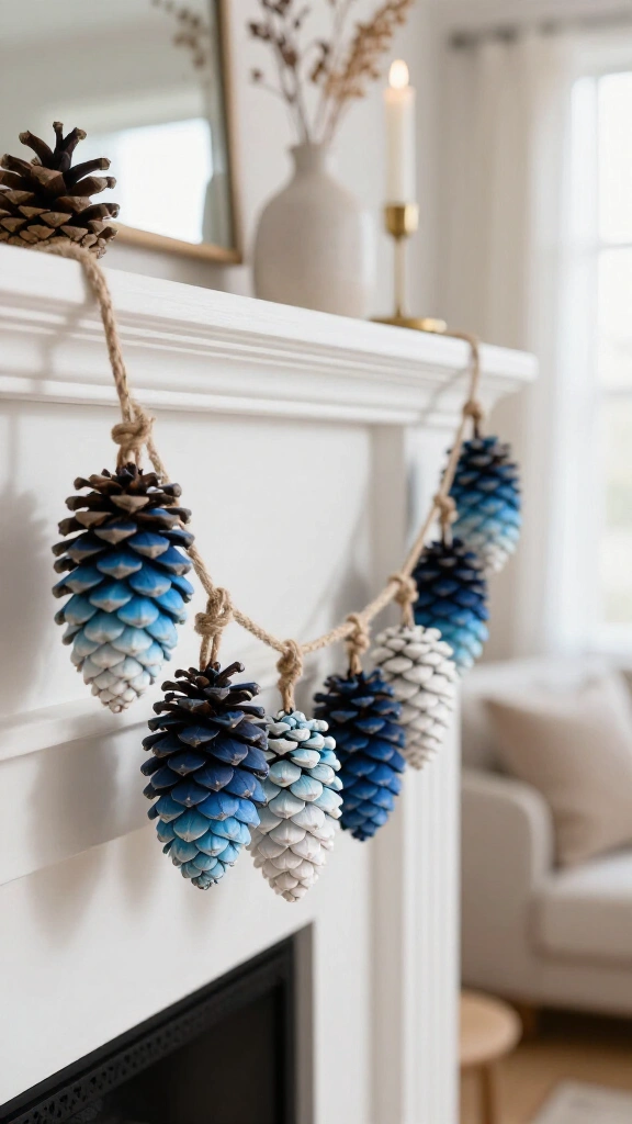 Modern Ombré Pinecone Garland