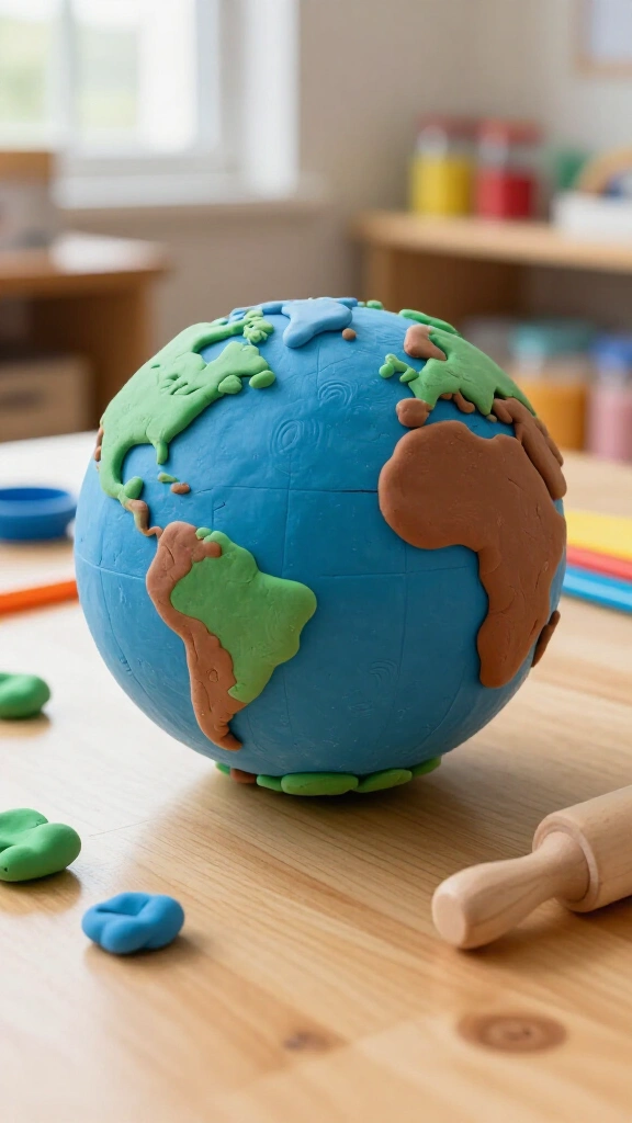 Playdough Continent Globe