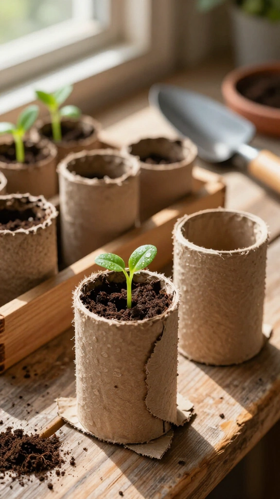 Toilet Paper Roll Seed Starters