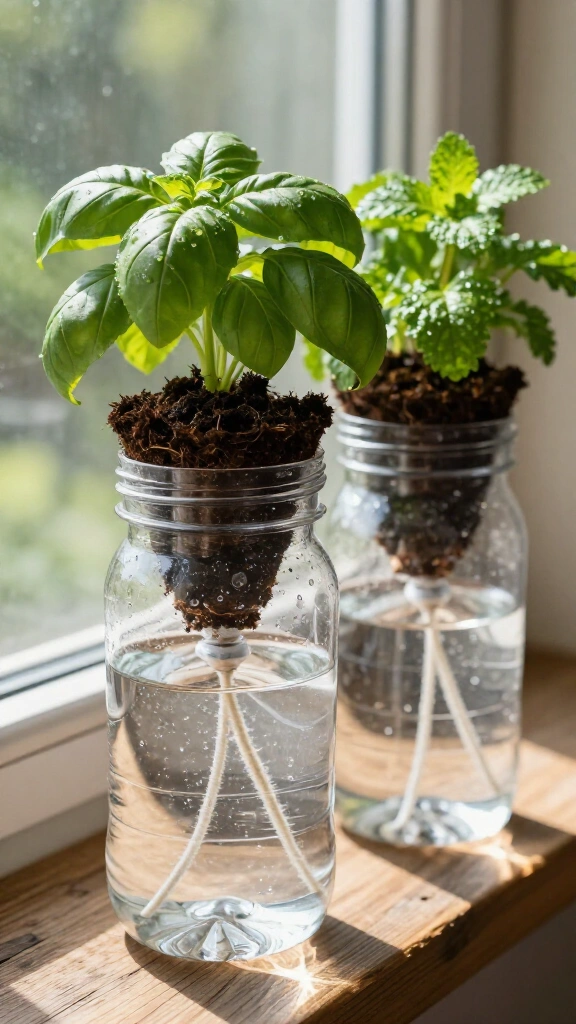 Plastic Bottle Self-Watering Planters