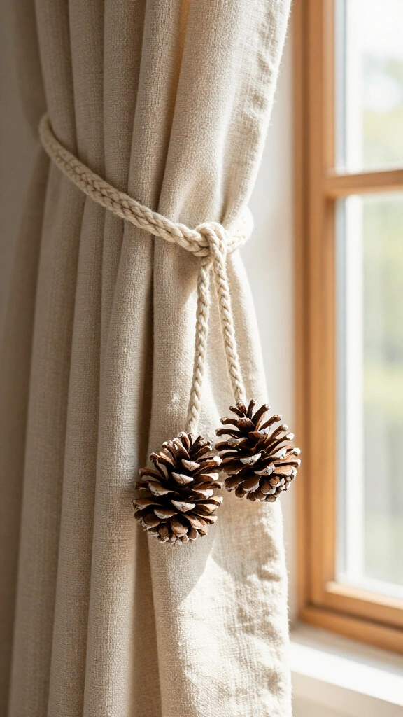 Heavy-Duty Pinecone Curtain Tiebacks
