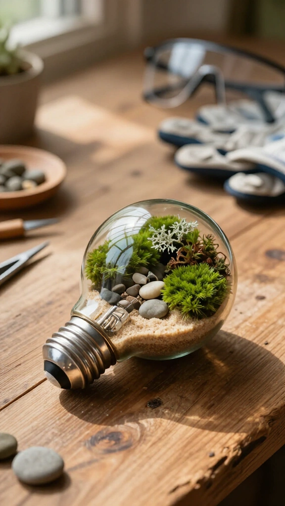 Burned-Out Light Bulb Terrariums