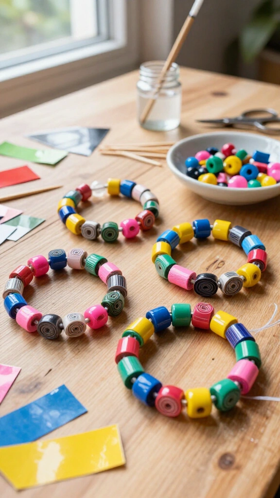 Rolled Magazine Paper Beads