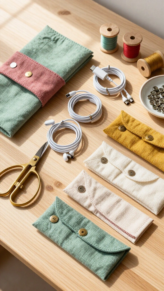 Fabric Cord and Charger Organizers