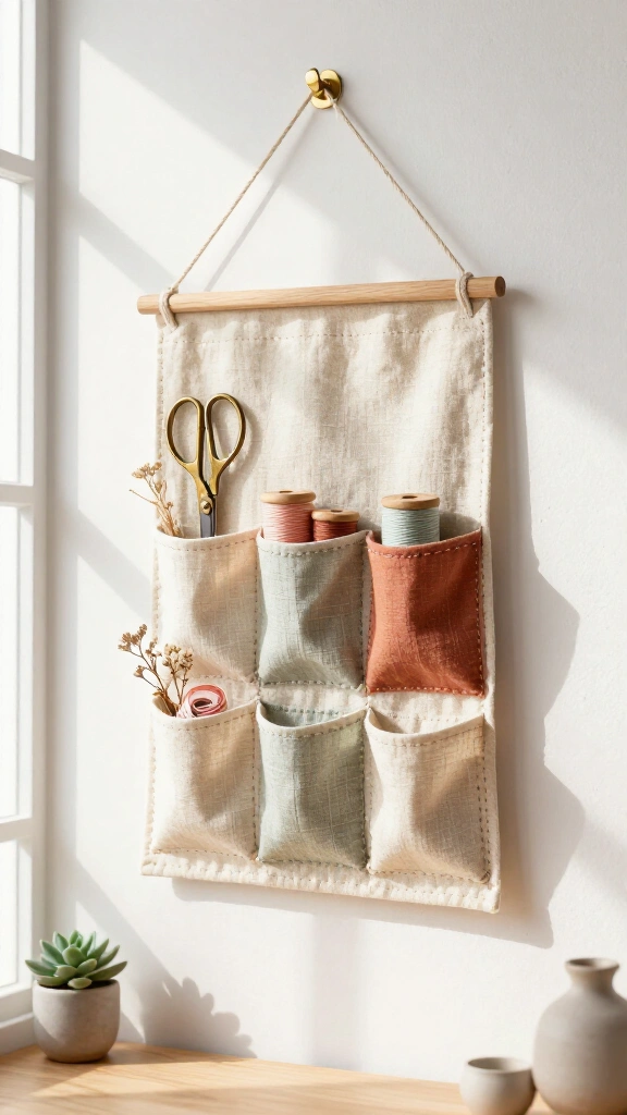 Hanging Fabric Wall Pocket Organizer