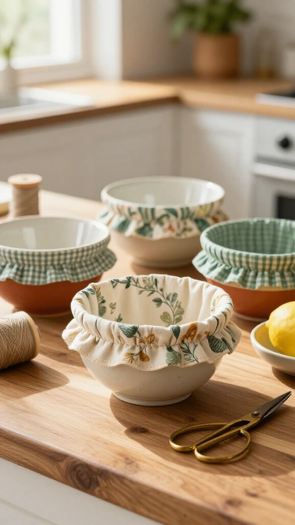 Reusable Elastic Fabric Bowl Covers
