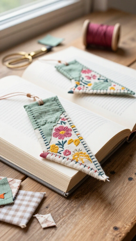 Corner Fabric Bookmarks