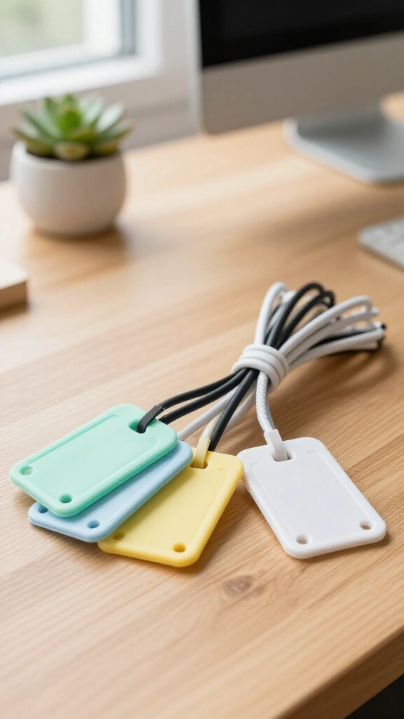 Plastic Bread Tag Cable Organizers