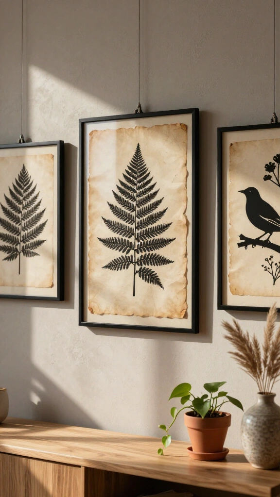 Old Book Page Wall Silhouette Art