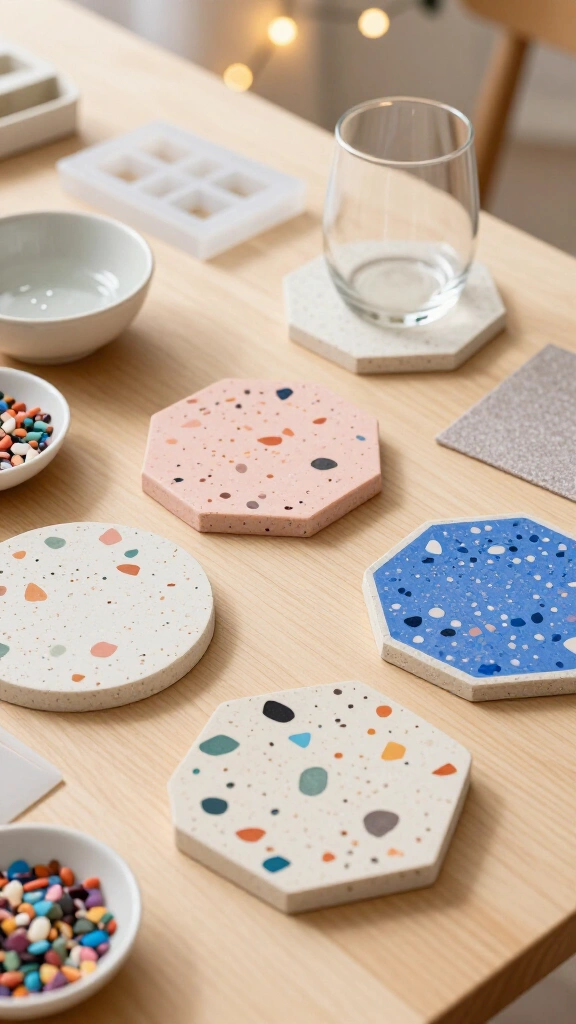 Terrazzo Jesmonite Coasters