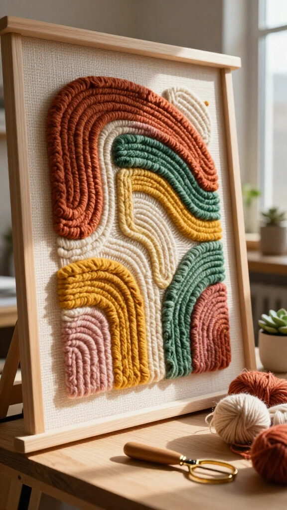 Punch Needle Embroidered Wall Hangings