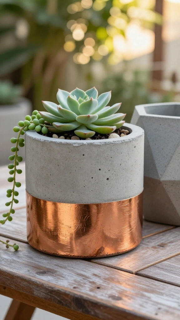 DIY Cast Concrete Planters