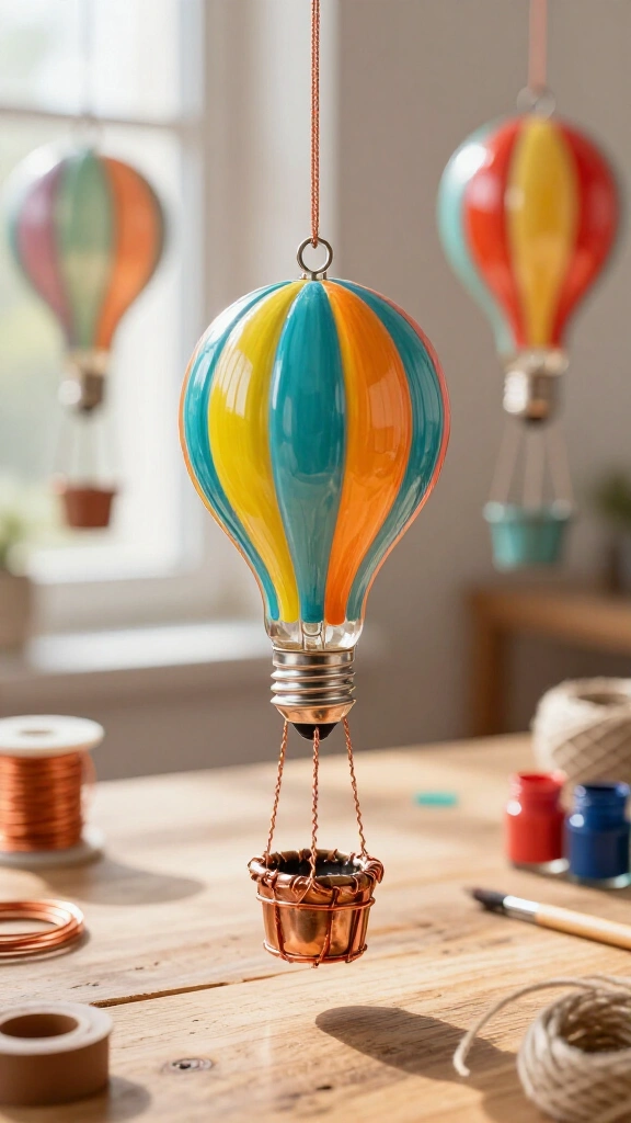 Upcycled Lightbulb Ornaments
