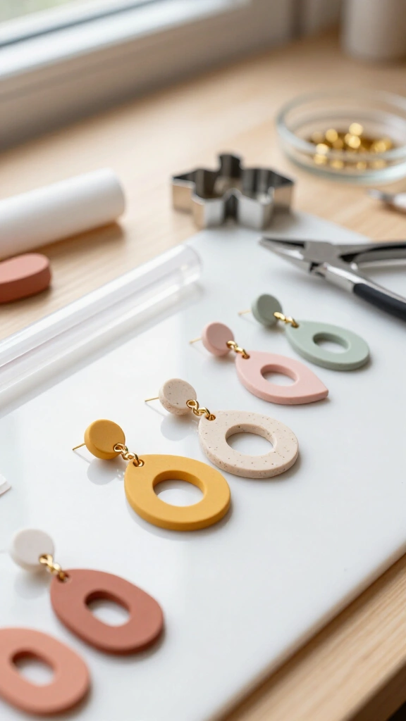 Polymer Clay Statement Earrings