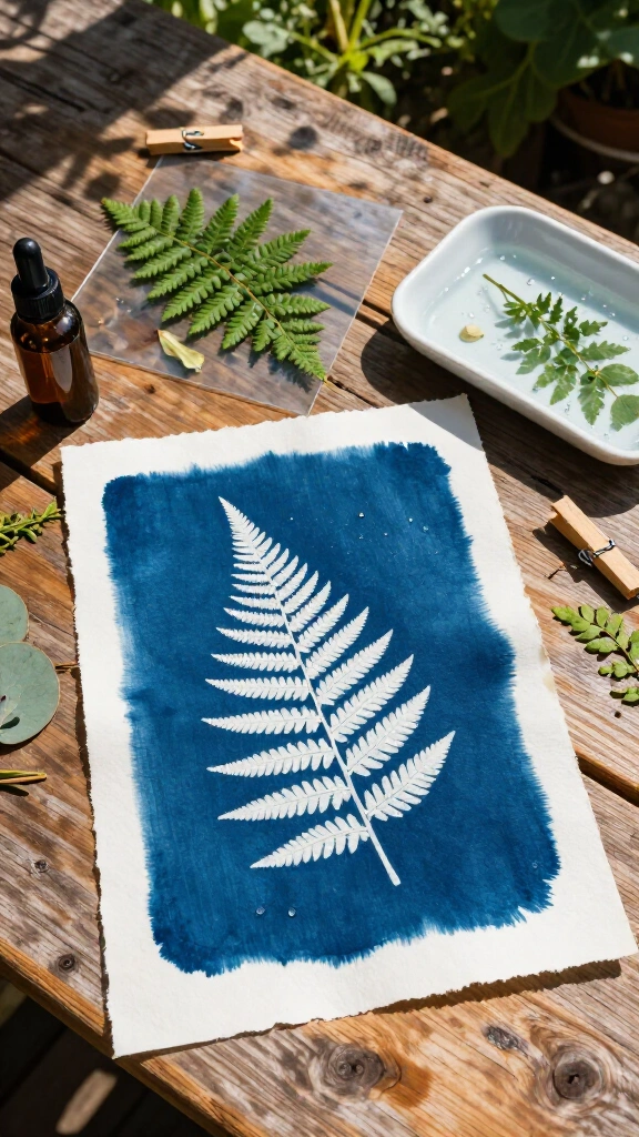 Botanical Cyanotype Sun Prints